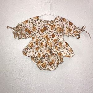 Floral skirted romper